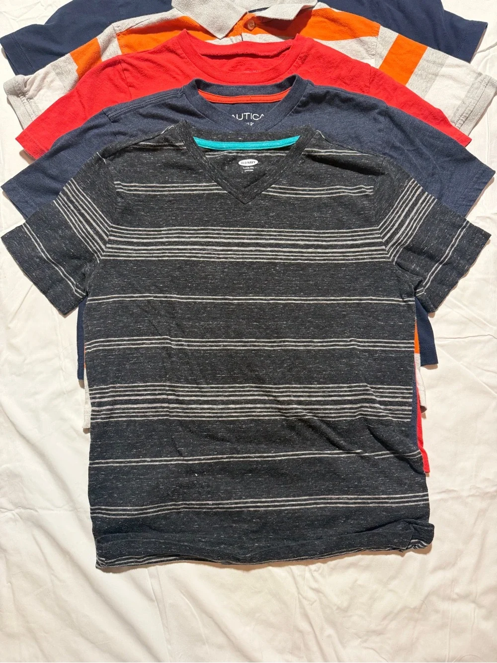 Boys Shirt Bundle Size 10/12 6p Nautica, Old Navy, Under Armour, Class Club